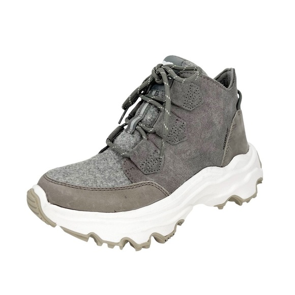 Sorel Size 6 Kinetic Breakthru Caribou Waterproof Sneaker Suede Gray New NWT - Picture 12 of 13